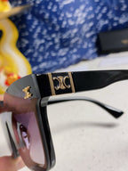 Celine TRIOMPHE SUNGLASSES 548636 IN BLACK ACETATE GRADIENT SMOKE LENSES