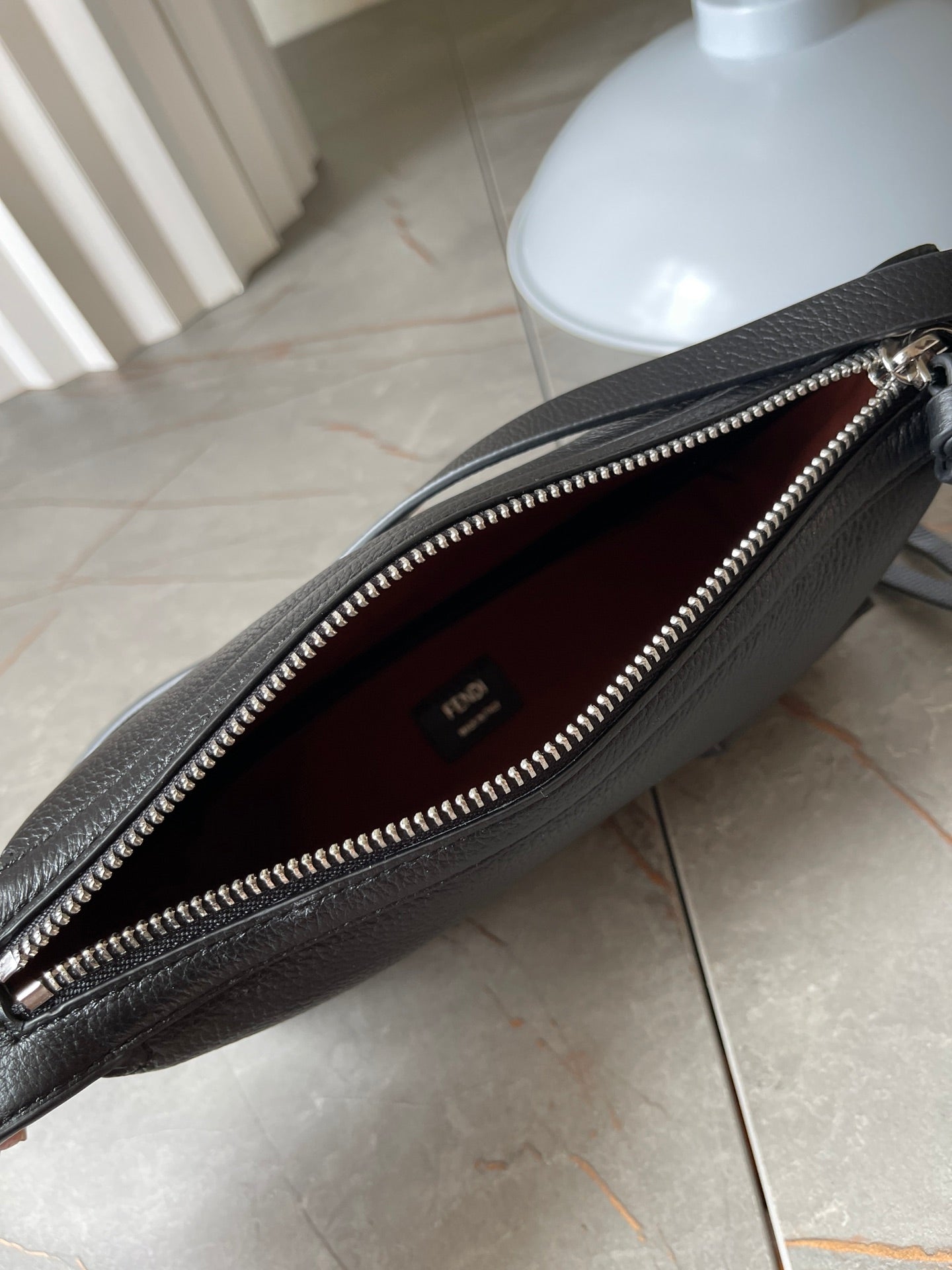 FENDI SIMPLY MINI 22 IN BLACK GRAINED CALFSKIN