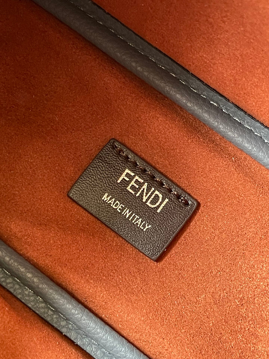 FENDI SIMPLY MINI 22 IN FIORD BLUE GRAINED CALFSKIN