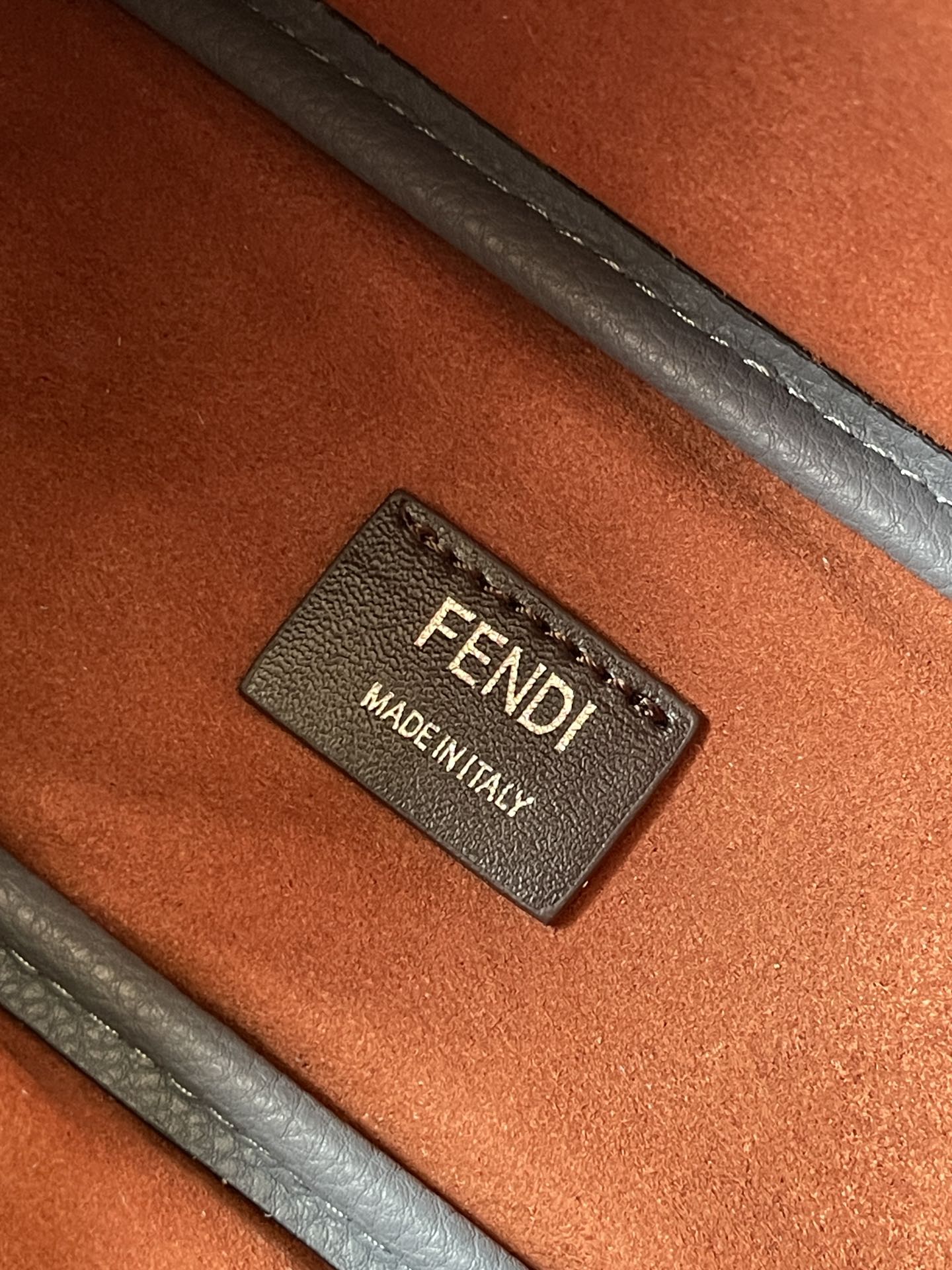 FENDI SIMPLY MINI 22 IN FIORD BLUE GRAINED CALFSKIN