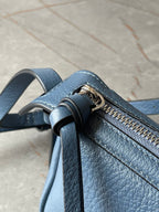 FENDI SIMPLY MINI 22 IN FIORD BLUE GRAINED CALFSKIN