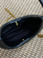 Saint Laurent SADE HOBO 21 IN BLACK LAMBSKIN GOLD HARDWARE
