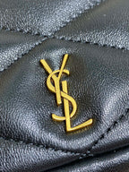 Saint Laurent SADE HOBO 21 IN BLACK LAMBSKIN GOLD HARDWARE