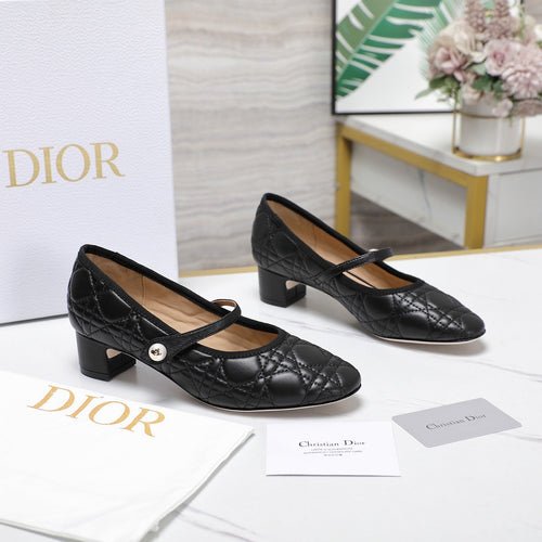 DIOR Ballet Pump 40mm In Black Quilted Calfskin 995268
