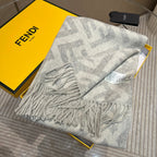 FENDI FF 170 CM SCARF IN DOVE GREY WOOL AND CASHMERE