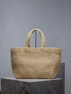 Saint Laurent YSL TOTE BAG 50CM BEIGE RAFFIA