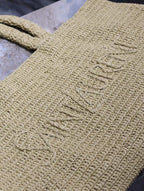 Saint Laurent YSL TOTE BAG 50CM BEIGE RAFFIA