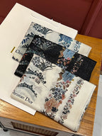 DIOR SCARF 200 CM IN WHITE MIX COLORFUL CASHMERE 413823