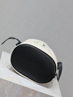 Saint Laurent RIVE GAUCHE BUCKET BAG 23 IN WHITE CALFSKIN
