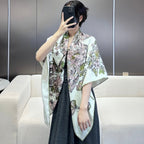 DIOR SQUARE SCARF 140 CM IN COLORFUL CASHMERE AND SILK 403836