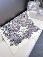 DIOR SQUARE SCARF 140 CM IN COLORFUL CASHMERE AND SILK 403837