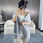 DIOR SCARF IN PALE GRAY MONOGRAM CASHMERE 413720