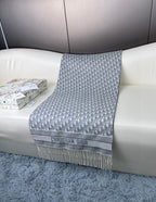 DIOR SCARF IN PALE GRAY MONOGRAM CASHMERE 413720