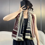 DIOR MONOGRAM SQUARE SCARF 140 CM IN COLORFUL CASHMERE AND SILK 413741
