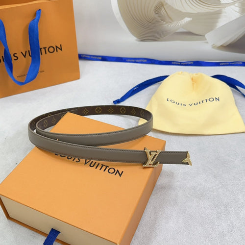 Louis Vuitton Pretty 20mm Reversible Belt Grey Calfskin