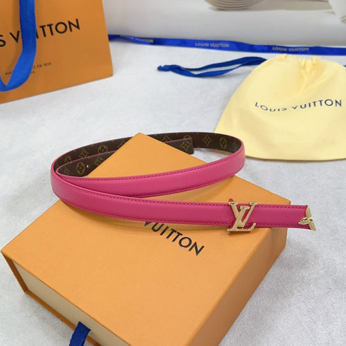 Louis Vuitton Pretty 20mm Reversible Belt Dark Pink Calfskin