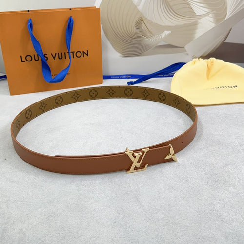 Louis Vuitton Pretty 30mm Reversible Belt Brown Calfskin