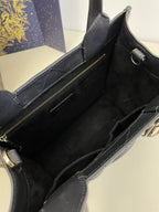 DIOR small book tote 26 black lambskin gold hardware