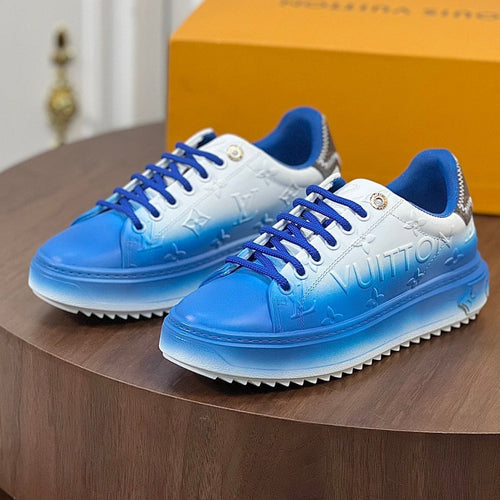 Louis Vuitton TIME OUT SNEAKER BLUE MIX WHITE CALFSKIN
