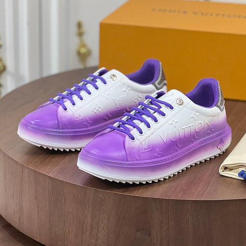 Louis Vuitton TIME OUT SNEAKER PURPLE MIX WHITE CALFSKIN