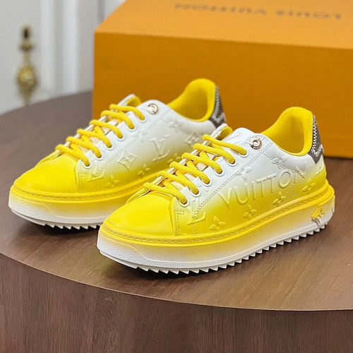 Louis Vuitton TIME OUT SNEAKER YELLOW MIX WHITE CALFSKIN