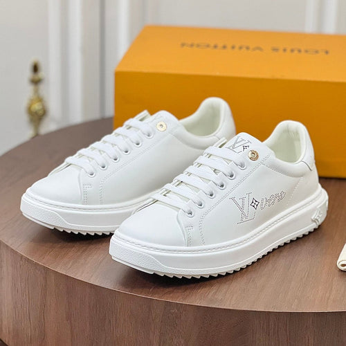 Louis Vuitton TIME OUT SNEAKER IN WHITE CALFSKIN