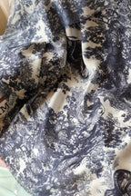 DIOR SCARF 180 CM IN STONE BLUE SILK AND CASHMERE 418263