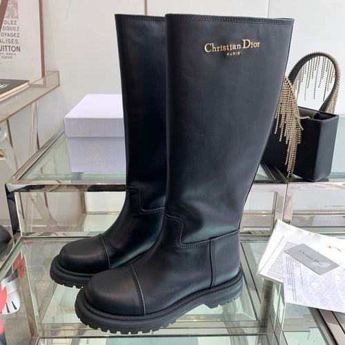 DIOR  DIORebel Boot Plain Black Calfskin