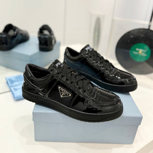 PRADA DOWNTOWN NAPPA SNEAKERS BLACK CALFSKIN
