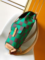 Louis Vuitton CHRISTOPHER BACKPACK 47 IN BROWN GREEN DAMIER POP COATED CANVAS