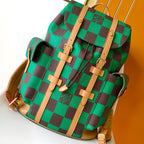Louis Vuitton CHRISTOPHER BACKPACK 47 IN BROWN GREEN DAMIER POP COATED CANVAS