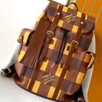 Louis Vuitton CHRISTOPHER BACKPACK 48 IN BROWN YELLOW DAMIER CANVAS