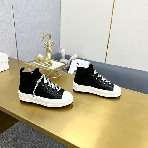 DIOR Walk'n' DIOR Sneaker In Black Wool And Cowhide 111925