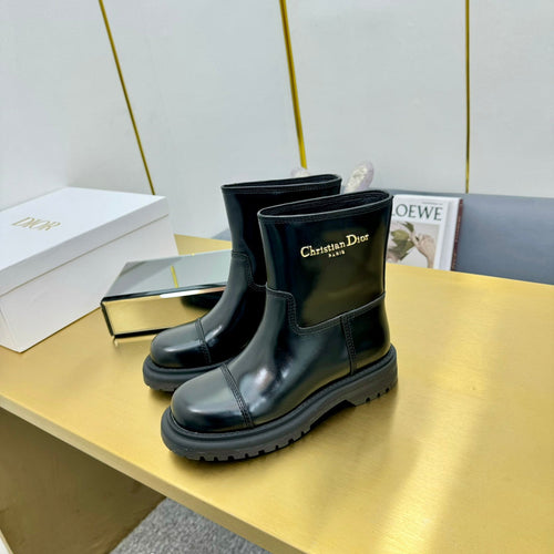 DIOR Ankle Boot In Glossy Black Cowhide 111758