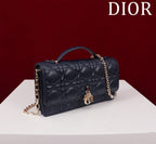 DIOR my mini 21 dark blue lambskin