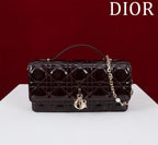 DIOR my mini 21 wine red patent calfskin