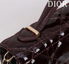 DIOR my mini 21 wine red patent calfskin