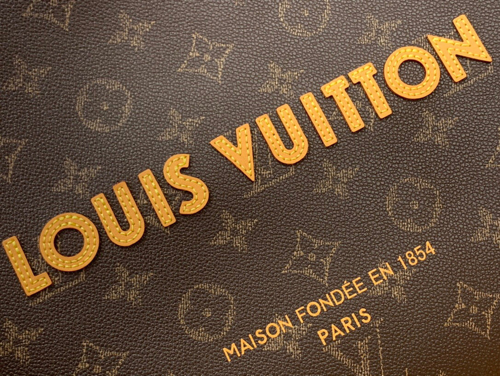 Louis Vuitton Shopper Tote MM 40cm Brown Monogram Calfskin 205583
