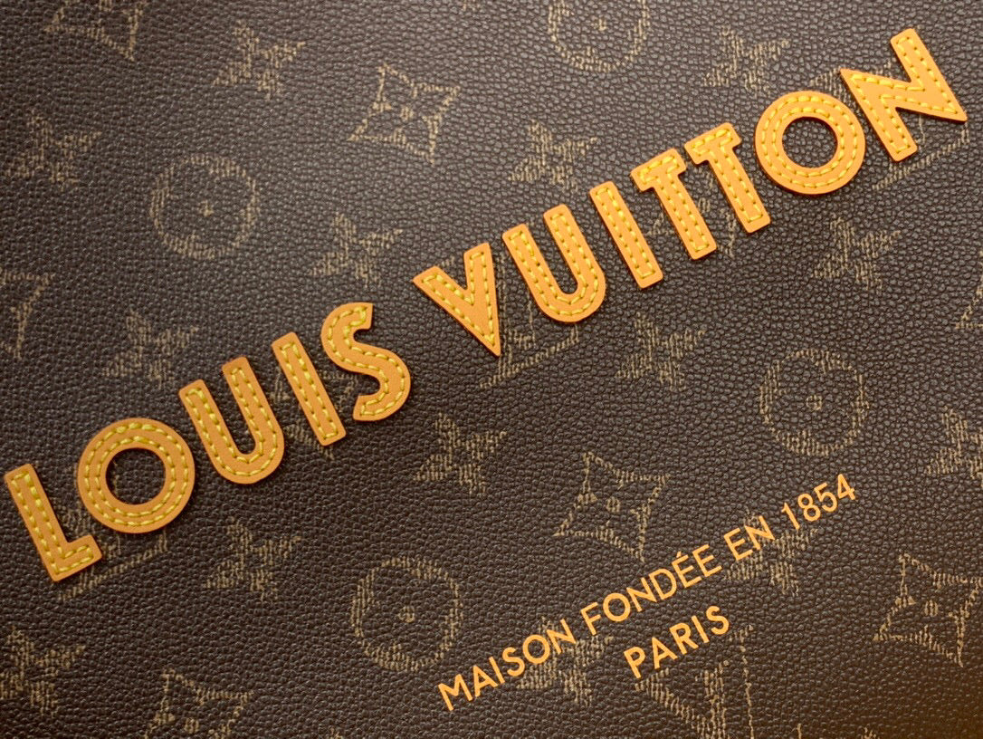 Louis Vuitton Shopper Tote MM 40cm Brown Monogram Calfskin 205583