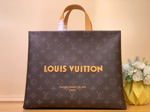 Louis Vuitton Shopper Tote MM 40cm Brown Monogram Calfskin 205583