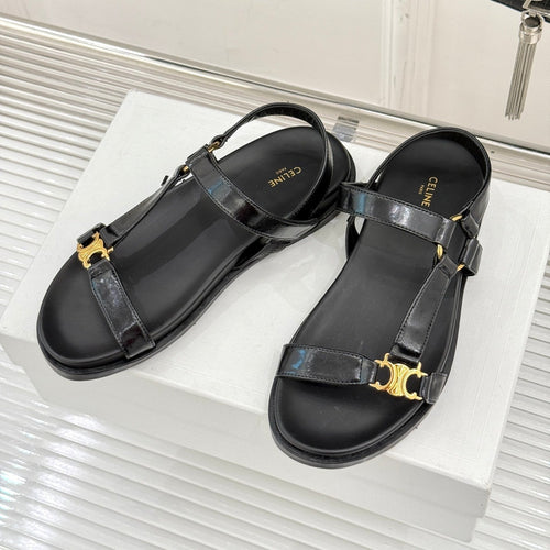 Celine CELINE Maud Sandal Black Leather 285904