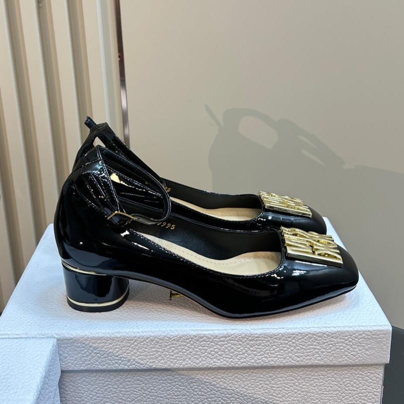 DIOR Miss  DIOR Pump 40mm Glossy Black Lambskin