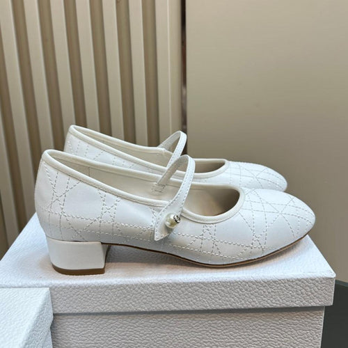 DIOR Ballet Pump White Soft Cowhide