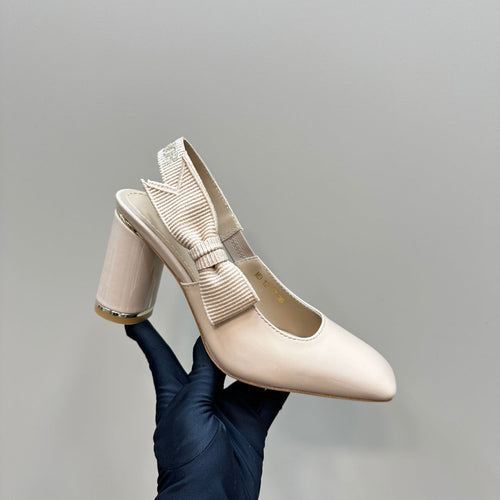 DIOR Miss  DIOR Paris Slingback Pump In Beige Glossy Cowhide  998863