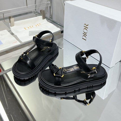 DIOR D-Wave Sandal In Black Cowhide 100755