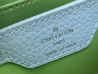 Louis Vuitton CAPUCINES MINI 21 GREEN TAURILLON TURQUOISE SILVER HARDWARE
