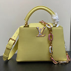 Louis Vuitton CAPUCINES BB 27 YELLOW TAURILLON GOLD HARDWARE