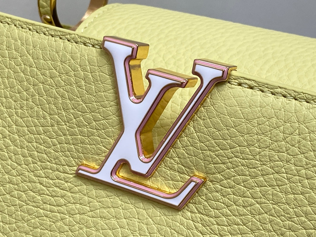 Louis Vuitton CAPUCINES BB 27 YELLOW TAURILLON GOLD HARDWARE