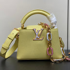 Louis Vuitton CAPUCINES MINI 21 YELLOW TAURILLON GOLD HARDWARE