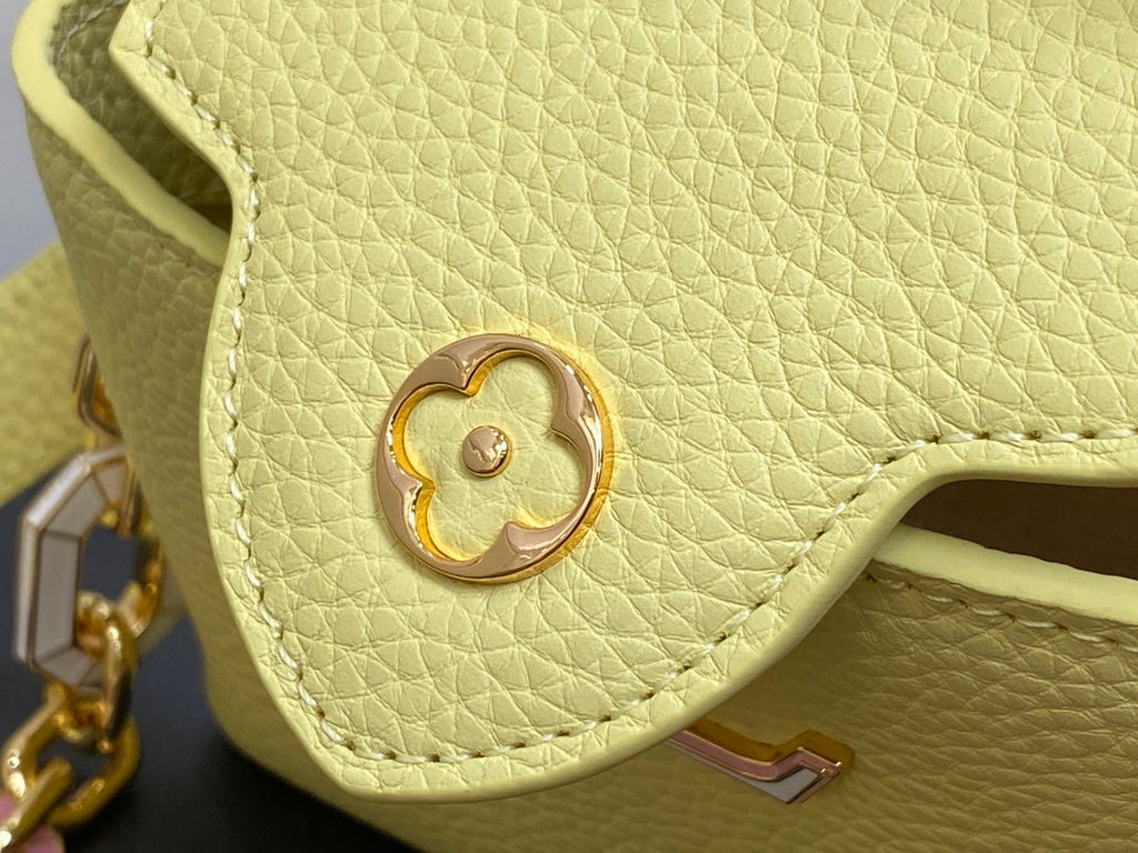 Louis Vuitton CAPUCINES MINI 21 YELLOW TAURILLON GOLD HARDWARE